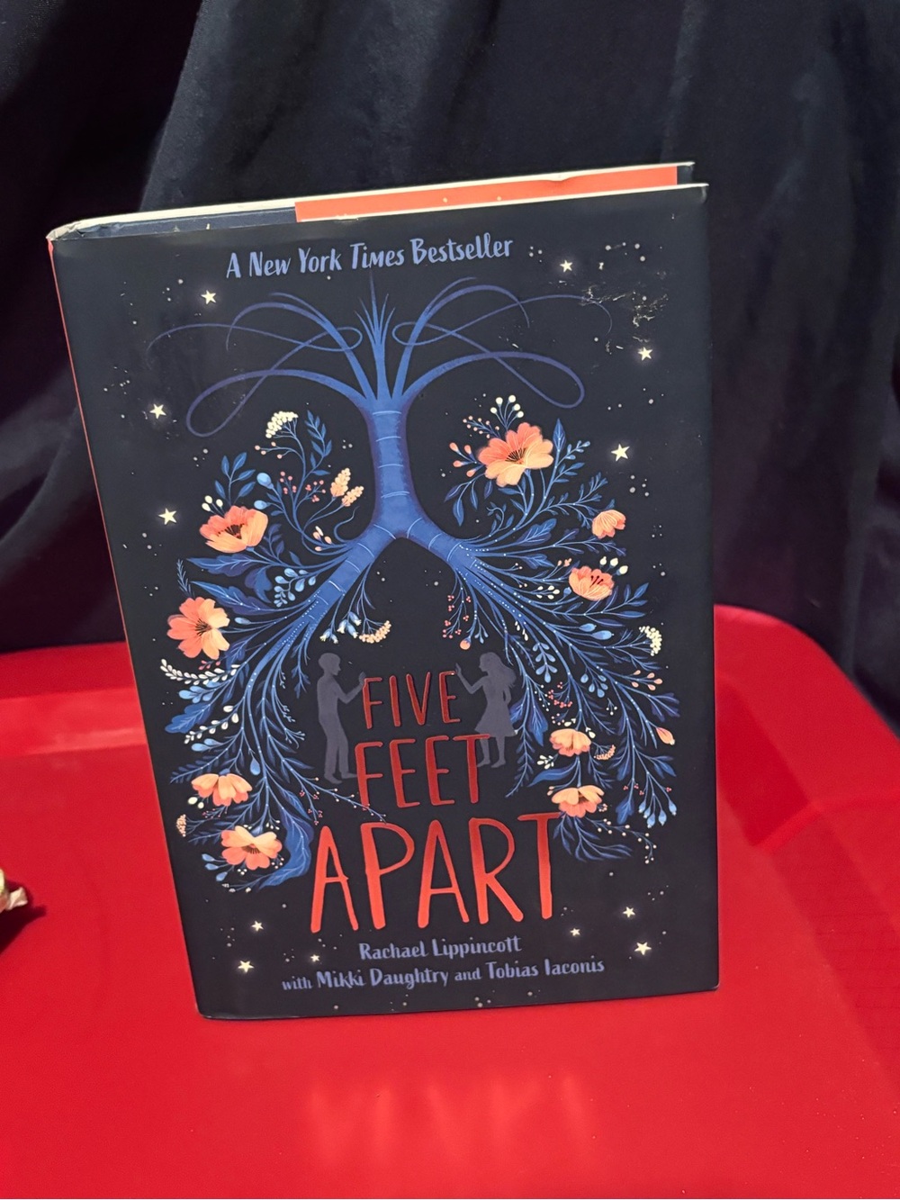 Five Feet Apart Hardcover Book - Navy Blue & Coral Cover
